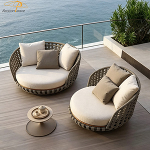 Canapé de jardin en rotin tressé de luxe pour hôtel moderne, mobilier d'extérieur en corde, pour <span class=keywords><strong>salon</strong></span>, chambre et hall - Product Image 5