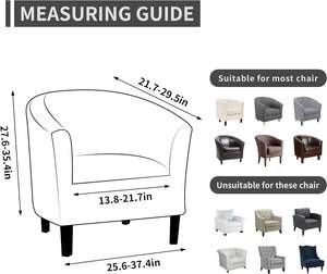 Bleu <span class=keywords><strong>Club</strong></span> Chaise <span class=keywords><strong>Housse</strong></span> Jacquard Baignoire Chaise Couverture Stretch <span class=keywords><strong>Fauteuil</strong></span> Couvre Canapé Couverture Meubles Protecteur <span class=keywords><strong>pour</strong></span> Salon - Product Image 2