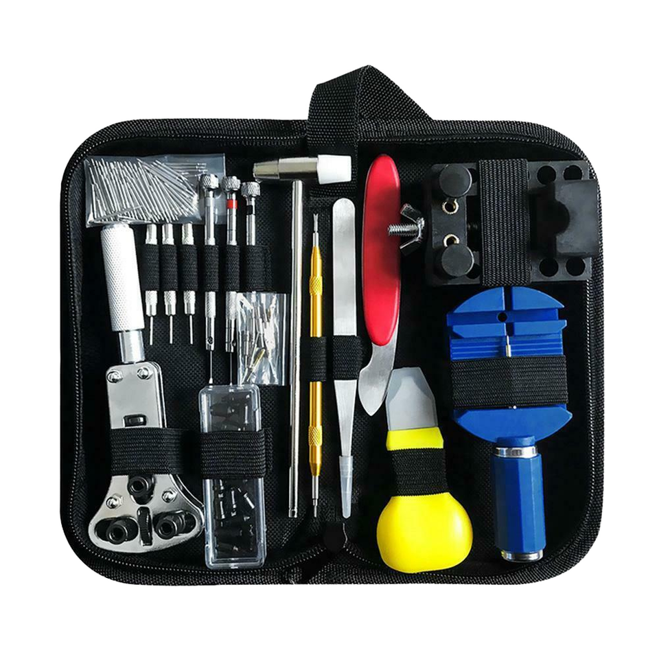 Professional 147pcs Watch Repair Kit With Durable Screwdriver And Spring Bar Tool Set Carrying Case