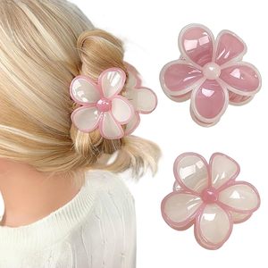 Pinza de Pelo con Forma de Flor de Cinco Pétalos en Color Jelly Dulce para Mujer, Pinza de Pelo Popular para el Verano - Product Image 1
