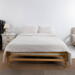 Ensemble de literie confortable AOYATEX à imprimé <span class=keywords><strong>marron</strong></span>, ensemble de housse de <span class=keywords><strong>couette</strong></span> classique et minimaliste en trois pièces, adapté au lit - Product Image 1