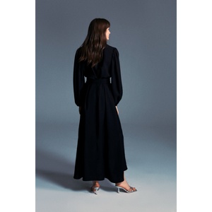 Robe midi noire élégante pour <span class=keywords><strong>femme</strong></span>, robe <span class=keywords><strong>de</strong></span> soirée formelle, longueur midi, tenue <span class=keywords><strong>de</strong></span> soirée - Product Image 2