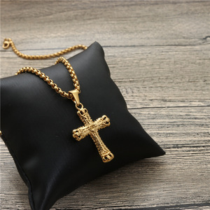 <b>Cross</b> Pendant Necklace Zinc Alloy Unisex Hip Hop Style Gift Jewelry - Product Image 3