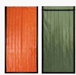 Échantillon Gratuit Sac de Couchage d'Urgence Orange en PE pour Extérieur, Imperméable, Chaud, pour Survie, Voyage, Camping, Ultraléger pour Adulte - Product Image 2