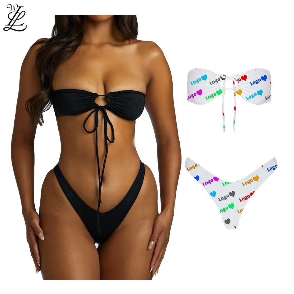 2024 OEM Custom LOGO Swimwear Manufacturer Bikini & Swimwear Hot Bikini Sexy Women String Thong Bikini Microkini