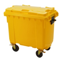Poubelle en plastique à pédale 25L/70L/120L/240L/660L, bac à déchets 1100 litres, poubelle 13 gallons