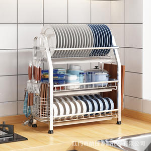 Égouttoir à vaisselle en acier inoxydable Najie avec plateau, séchage rapide, rangement de cuisine polyvalent pour vaisselle, ustensiles, baguettes, forme carrée - Product Image 5