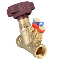 Vanne d'équilibrage statique DNOVA VB0000P-T 25 bars en laiton, raccord fileté NPT/BSP avec embouts