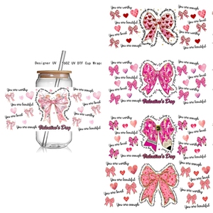 Pegatinas UV DTF de San Valentín Cristianas, Pegatinas UV DTF de Amor Cristiano a Jesús, Pegatinas de Transferencia para Envolver Tazas Libbey, Diseño para Maestros - Product Image 1