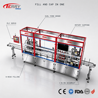 Machine de remplissage et de bouchage automatique à 6 têtes pour flacons de crème et de lotion cosmétique, contrôle servo PLC, personnalisable, directement de l'usine