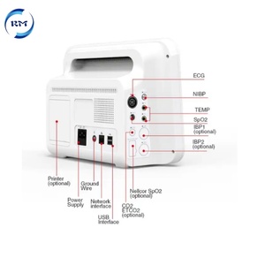 เครื่องมอนิเตอร์ผู้ป่วยสัตว์น้ำหนักเบาแบบหลายพารามิเตอร์ พร้อมฟังก์ชัน ECG HR PR TEMP RESP SPO2 NIBP สำหรับสัตว์ขนาดเล็กและขนาดใหญ่ - Product Image 5