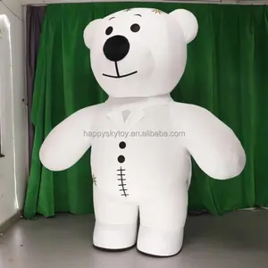 男女通用成人套装动物主题服装大白熊服装充气卡通吉祥物