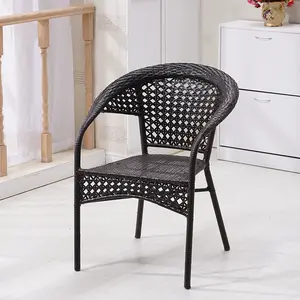 Metal bistro reçine modern dışında alüminyum rattan hasır yemek bahçe beyaz veranda istiflenebilir açık sandalyeler