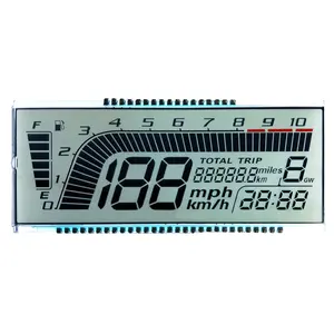 Écran LCD pour vélo électrique personnalisé HTN, Monochrome, 46 broches, écran LCD transflectif à 7 segments