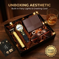 Set Hadiah Mewah Pria Lunaire: Jam Tangan, Dompet, Kacamata Hitam, Gantungan Kunci. Ideal untuk Ulang Tahun, Hari Ayah, Natal & Hari Valentine