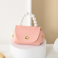 Mini porte-clés créatif en cuir PU, accessoires pendentifs, sac à perles et porte-monnaie pour sacs cadeaux d'enfants
