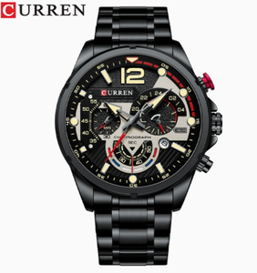 นาฬิกาข้อมือผู้ชาย CURREN 8395 กันน้ำ โครโนกราฟ แบรนด์ดัง หรูหรา สีเงิน สแตนเลส สปอร์ต - Product Image 5