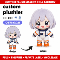 Poupée en peluche personnalisée, fille exploratrice spatiale, figurine en peluche, jouet mascotte doux, OEM ODM, créez votre design