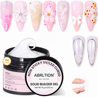 Gel de construction solide non collant pour sculpture 3D des ongles, gel UV LED non collant pour moulage, pour l'art floral des ongles, salon et DIY