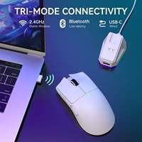 Souris de jeu sans fil ATTACK SHARK X11 avec station de charge, capteur PAW3311, trois modes, ultra-légère 63g, fréquence de polling 8K pour le gaming FPS et l'e-sport