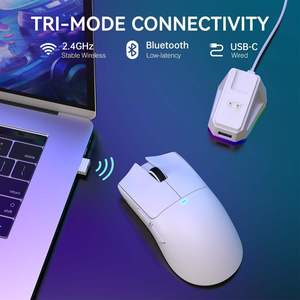 Souris de jeu sans fil ATTACK SHARK X11 avec station de charge, capteur PAW3311, trois modes, ultra-légère 63g, fréquence de polling 8K pour le gaming FPS et l'e-sport - Product Image 3