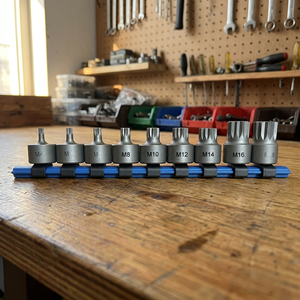 Proveedor de Taiwán de bajo perfil Spline-bit Socket 9PCs 3/8 "X25 mmL - Product Image 1