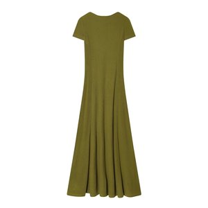 Vêtements pour femmes MYST&ZA, nouvelle collection printemps 2026 : <span class=keywords><strong>robe</strong></span> <span class=keywords><strong>longue</strong></span> côtelée élégante et stylée à manches courtes et col en V, 4174038 - Product Image 6