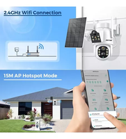 Caméra de surveillance extérieure sans fil XMEYE SOLAR double 3MP, caméra vidéo CCTV, 3.6mm 6MP PTZ tandem ICSEE WIFI, double objectif