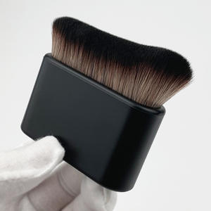 Kuas aplikator perona pipi otomatis bambu Logo kustom kuas <span class=keywords><strong>Foundation</strong></span> kuas Makeup penggelap mandiri terbaik untuk wajah dan tubuh - Product Image 4