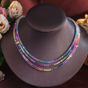 Collar de Tenis de Mesa de Plata Esterlina S925 con Circonitas de 2.5mm 3mm 4mm y 17 Pulgadas, Joyería Personalizable Lista para Enviar para Mujer y Hombre - Product Image 3