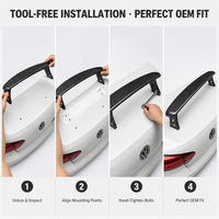 Aileron arrière en fibre de carbone haute brillance pour Volkswagen Scirocco R 2008-2017, becquet de coffre