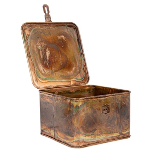Premium <b>Vintage</b> Metal Treasure Trunk <b>Box</b> Set Rustic Decorative Storage Chest Lockable Organizer Keepsake <b>Box</b> for Home and Office - Product Image 2