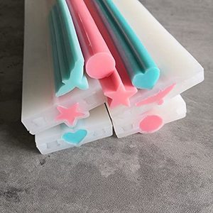 Molde cuadrado de silicona para fabricación de jabón, columna de tubo con forma de corazón, luna y estrella, suministros de fabricación de jabón, hecho a mano - Product Image 6