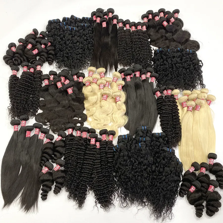 आधुनिक शो बाल सर्वश्रेष्ठ विक्रेता मिंक वर्जिन मानव बाल बंडलों 100 काले महिलाओं के लिए असंसाधित कुंवारी मानव बाल कपड़ा