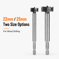 Forets Forstner industriels extra longs de 22 mm et 25 mm à pointe en carbure pour le perçage du bois, coupe-trous OEM ODM pour le perçage de meubles et d'armoires
