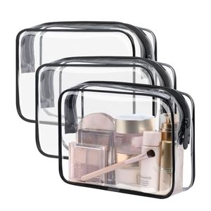 Transparent PVC Women's Zipper Clear <b>Makeup</b> for Beauty <b>Case</b> Fashionable Travel Toiletries Organizer Storage Bath for Toiletry - Product Image 2