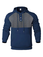 Sudadera con capucha y botones para hombre, estilo casual, ligera, de alta calidad, en oferta.