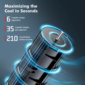 พัดลมอัจฉริยะรีโมทคอนโทรลขนาด40นิ้วพัดลมหอระบายอากาศแบบไม่มีใบพัดพัดลมระบายความร้อนในห้องสินค้าฤดูร้อน - Product Image 3