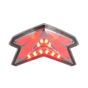 Feu arrière fumé intégré avec clignotants et feux stop pour moto ZX-6R ZX636 Z800 Z125 – Système d'éclairage arrière LED - Product Image 4