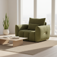 Teddy-Stoff Freizeitsessel Gemütlicher Akzent-Sessel für Moderne Wohnzimmer, Schlafzimmer und Villen