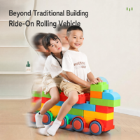 Blocs de construction modulaires colorés, grand ensemble de construction de véhicules roulants pour activités pratiques en intérieur