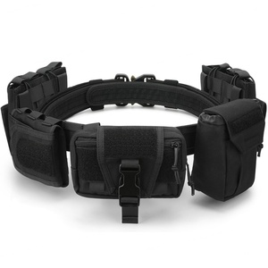 Comfortable Outdoor Training Belt MOLLE System Heavy Duty Soft Tactical Belt <b>Men</b> With <b>Pouches</b> Tactical Vest - Product Image 1