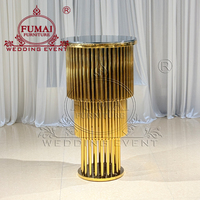 Ensemble élégant de table de bar à hauteur de comptoir en acier inoxydable pour meubles de fête d'extérieur