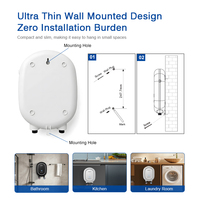 Chauffe-eau instantané électrique intelligent 3,5 kW pour salle de bain et cuisine, installation facile sous évier, sans réservoir