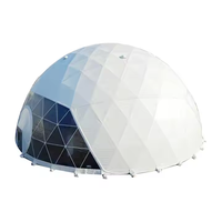 Kit de dôme géodésique imperméable pour hôtel de luxe, glamping, tentes dôme 6m
