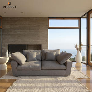 Set Sofa Seksional Modern yang Dapat Dibalik Bentuk-U Modular Berlapis Kain Desain Modern Furnitur Sofa Seksional - Product Image 5