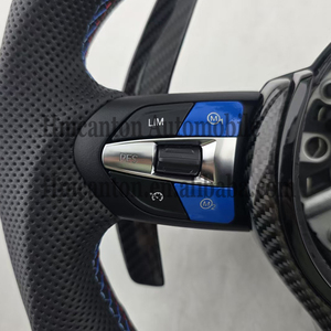 Volant de direction en cuir perforé et fibre de carbone pour BMW Série 3 Série 5 F10 F20 F30 F90 F01 F02 - Vente flash - Product Image 2