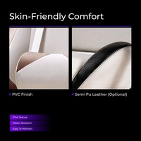 Chaise de bureau ergonomique haut de gamme en cuir PVC, pivotante à 360 degrés, moderne, blanche, réglable en hauteur, pour jeux et ordinateur (OEM/ODM)