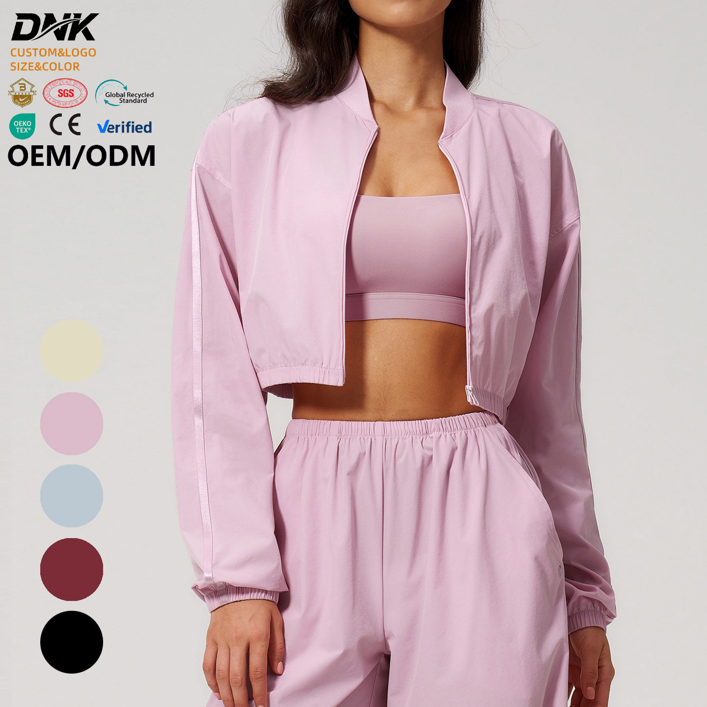 EWT2549 New Zippered Workout Yoga Sweatshirt Sports Top Fashion Long Sleeve Gym Yoga Jacket Women