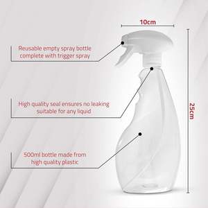 500ml 750ml 1L 25oz HDPE Clean Plastic <b>Bottle</b> <b>Trigger</b> <b>Spray</b> <b>Bottle</b> with Finger Handle - Product Image 3